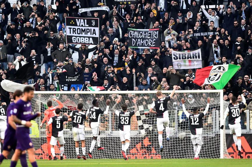 juventus trophies fans