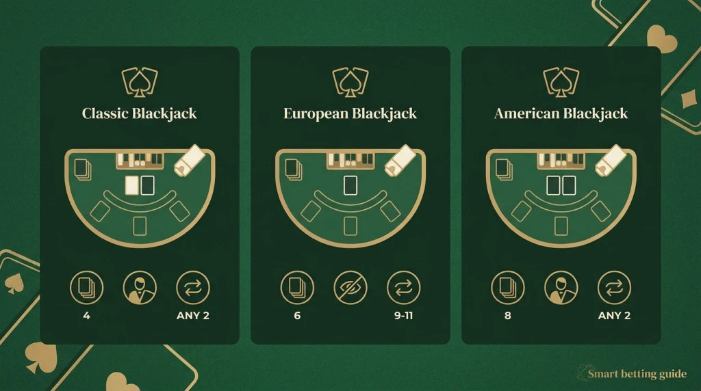 Blackjack Variants Comparison: Classic vs European vs American blackjack-variants-comparison-classic-european-american